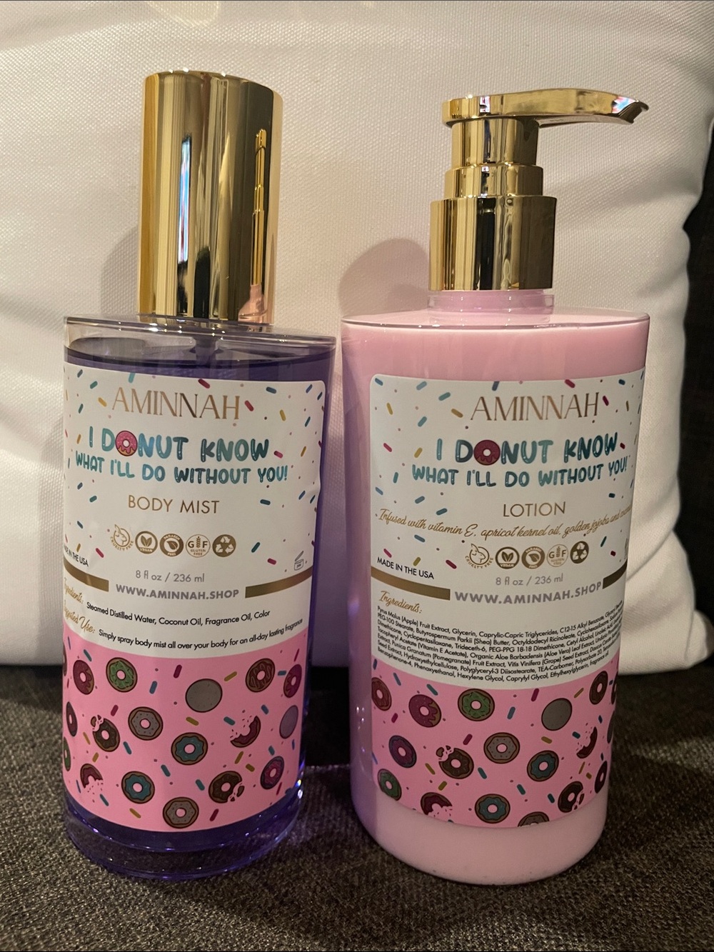 Aminnah I Donut Know Body Mist & Lotion Duo 8 Oz. Each